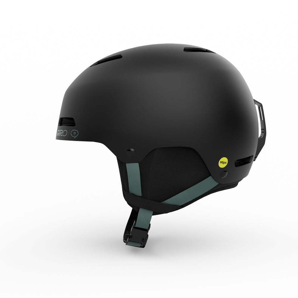 Giro Ledge FS MIPS Snow Helmet - Matte Save A Brain Dark Green