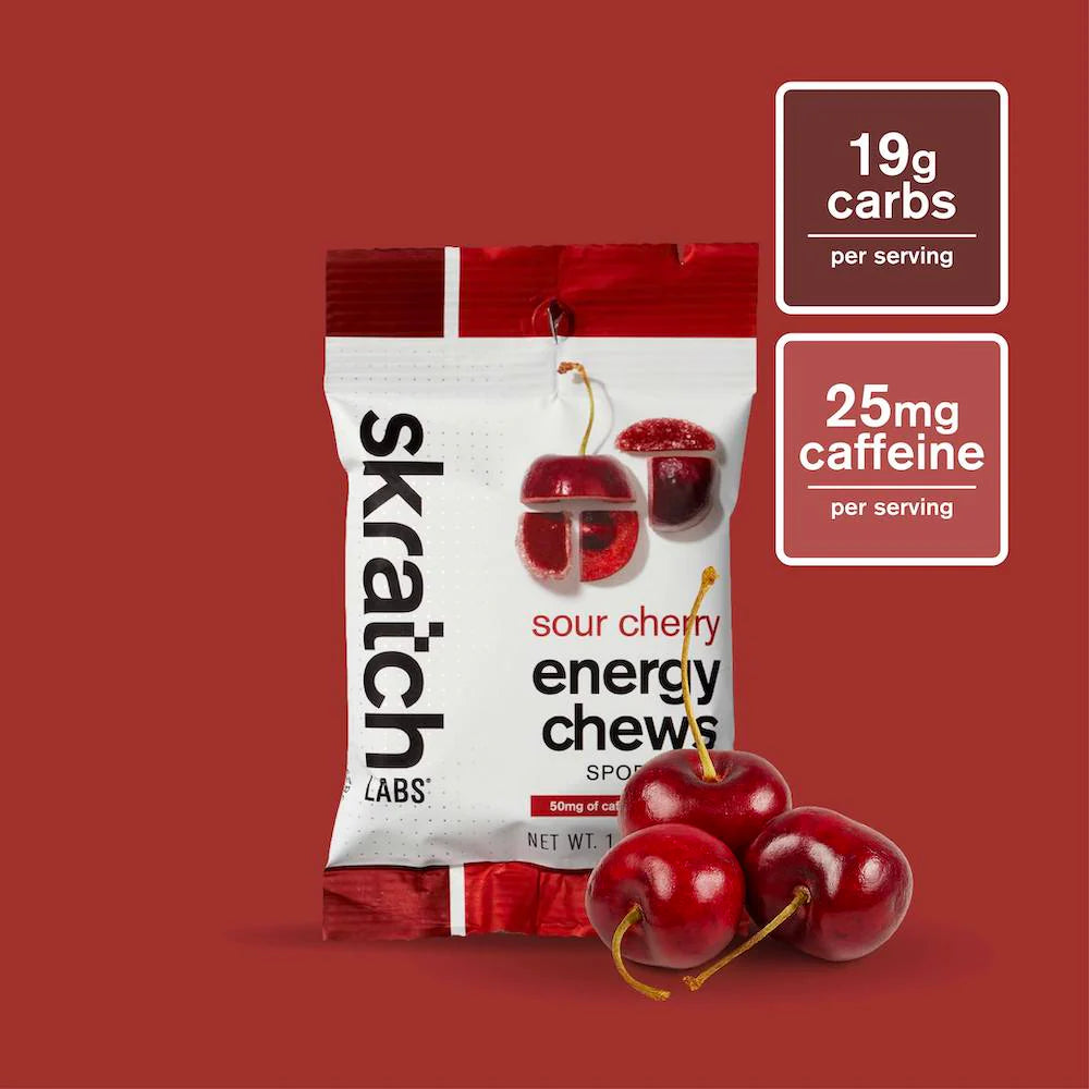 Skratch Labs Energy Chews - Sour Cherry+Caffeine
