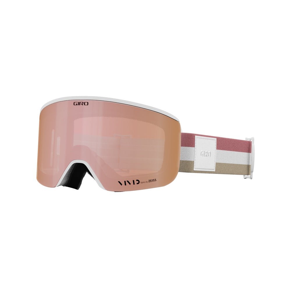 Giro Ella Snow Goggles - White Lux Stripe/Vivid Rose Gold/Vivid Infrared Lens