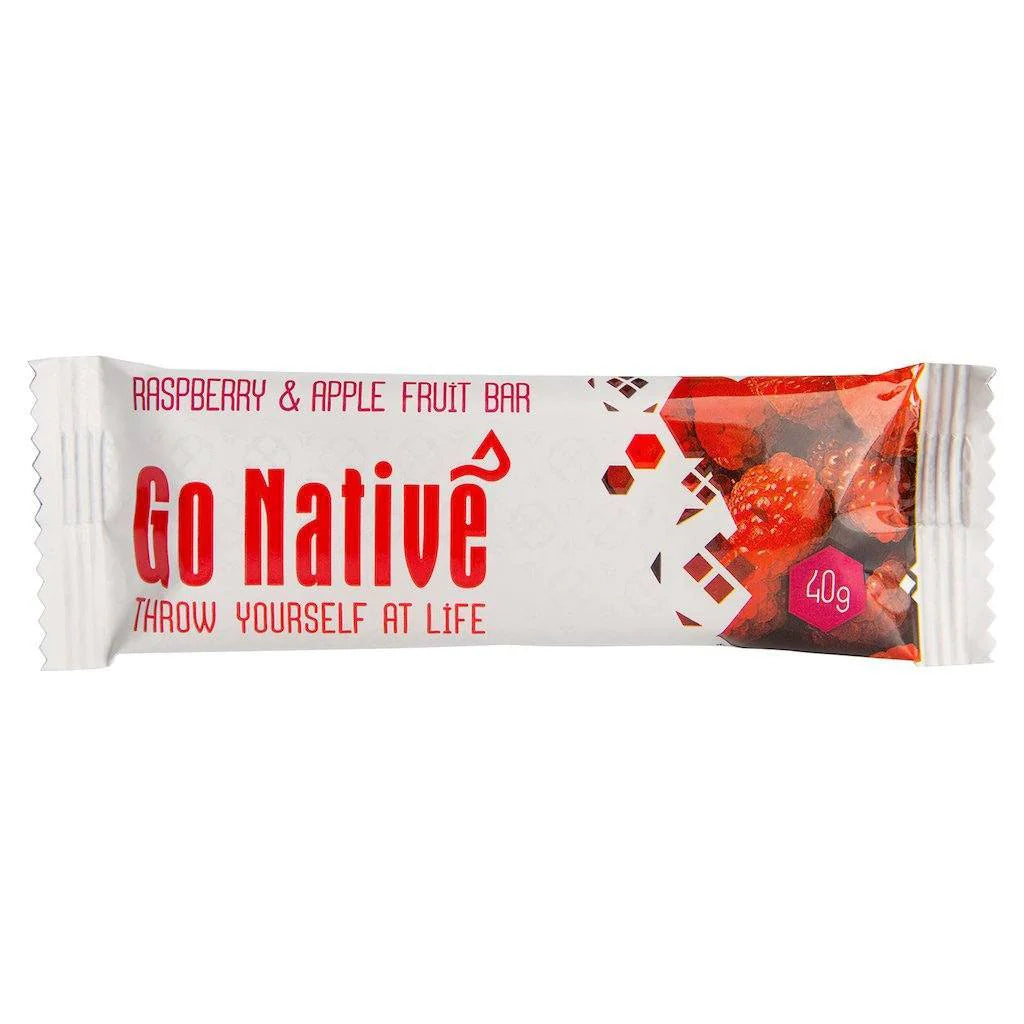 Go Native Raspberry &amp; Apple Fruit Bars 40g